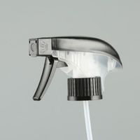 Pompe à mousse anti-déversement 28 mm en plastique-aluminium noir pour nettoyage automobile, flacon de détergent, emballage cosmétique, pulvérisateur à gâchette domestique