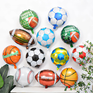 2025 nouveau thème de Sport chaud 18 pouces forme de boule ronde enfants jouets batte de Baseball feuille <span class=keywords><strong>ballon</strong></span> pour décorations de fête d'anniversaire fournitures - Product Image 1