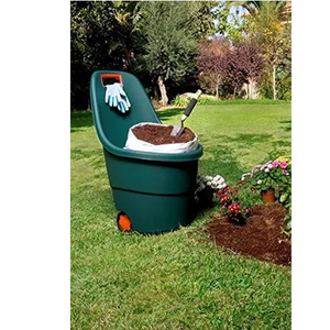 Weerbestendige Multifunctionele Kunststof Tuinwagen Voor Bladeren, Muck & Gazon Afval Met Wielen. - Product Image 5