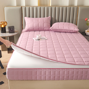 Housse de <span class=keywords><strong>matelas</strong></span> matelassée à grille large, entièrement enveloppante sur 6 côtés, avec fermeture éclair, pour lit simple, double, queen et king size - Product Image 5