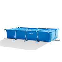 INTEX - Giant Square Blue Ladder Inflatable Swimming Pool