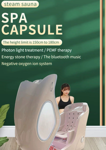 Capsules de sauna infrarouge lointain pour la beauté, la transpiration, la détoxification, la perte de poids, la thérapie par la vapeur, debout - Product Image 3