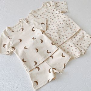Pigiama Estivo 2026 Nuovo Stile Coreano per Bambini, Set in Cotone di Classe A, Abbigliamento da Casa per Bambini, Pigiamino a Maniche Corte per Bambine - Product Image 1
