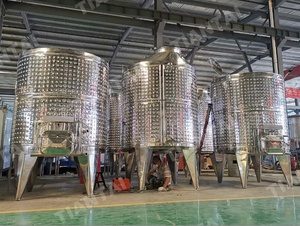 ถังหมักไวน์สแตนเลสขนาด 500 ลิตร พร้อมมอเตอร์ควบคุมด้วย PLC และถังแรงดันสำหรับควบคุมอุณหภูมิและความดันอัตโนมัติ - Product Image 5