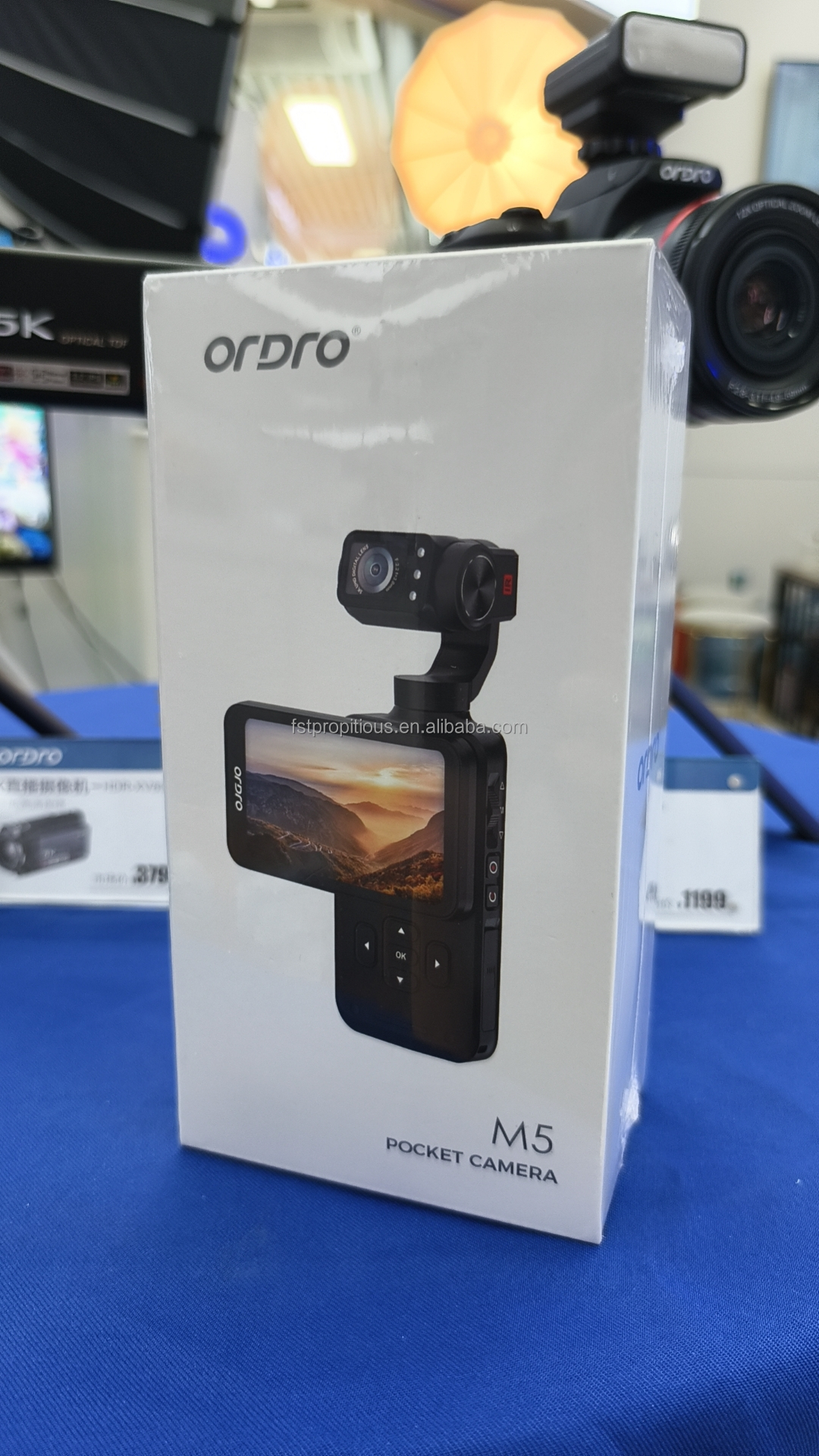 ORDRO M5 3軸ジンバル高品質5Kポケットカメラ3.5インチスクリーンHD4K