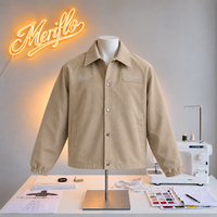 Veste de club de tennis pour hommes brodée sur mesure, style universitaire rétro délavé avec boutons-pression, Fabricant OEM ODM, Vente en gros en vrac, Direct usine