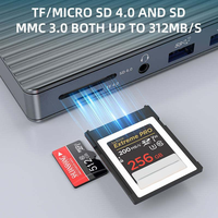Stasiun Docking USB4 13 Port USB C Hub 40Gbps HDMI 2.1 8K 60Hz 2.5G LAN PD 100W Pembaca Kartu SD TF Kompatibel Dengan Thunderbolt 4