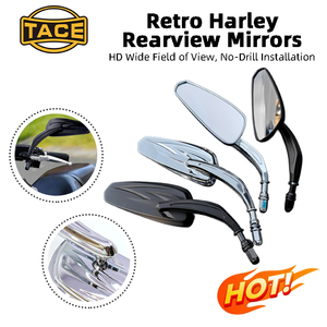 Espejo Retrovisor para Motocicleta Harley Retro/ Espejo Lateral de Gran Visibilidad para Harley Davidson Cruiser Venta al por Mayor - Product Image 3