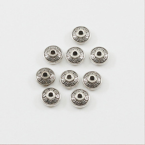Alloy Retro Style <b>Spacer</b> Beads Round Mixed Gold Silver Bronze Plated Loose Beads For Jewelry Making Bracelets 50 Pieces Pack - Product Image 3