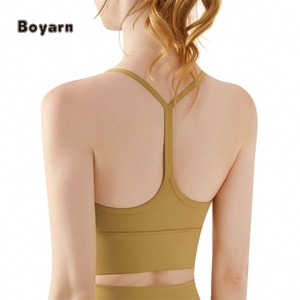 Boyarn Fabricant Spot Nude Beauté Dos Sangle Moyenne Force Gilet Style Fitness Yoga Dames Halter Y Dos Soutien-Gorge De Sport - Product Image 1