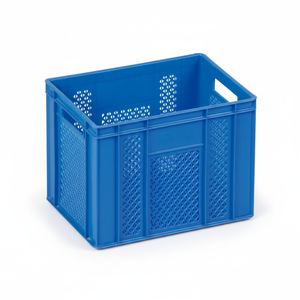 KE 820 Full Perforated Plastic <b>Crate</b> Heavy Duty Stackable Ultra Ventilated Foldable Industrial Storage <b>Crate</b> for Agriculture - Product Image 2