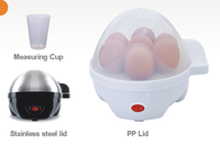 Cuiseur à œufs électrique intelligent en acier inoxydable à double couche pour la cuisson rapide des œufs, usage domestique