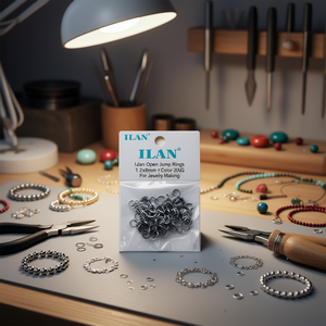 Anelli aperti Ilan 1,2x8mm colore argento 20G per la creazione di gioielli - Product Image 2