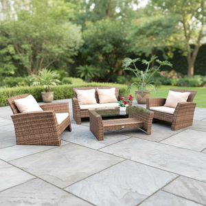 Mobili da Giardino Audu Flat Pack con Rattan e Vimini - Product Image 4