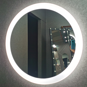 Hzw nhà máy Led Gương phía trước + trở lại ánh sáng cảm ứng cảm biến cct3000k 4000K 6000K đầy đủ ul CE CUL khách sạn phòng tắm Backlit vòng gương - Product Image 2