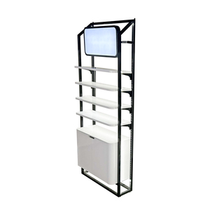 Modern Cosmetic Display Rack with LED Light Box Luxury Retail Beauty Shop Shelving Unit with Bottom Storage <b>Cabinet</b> - Product Image 4