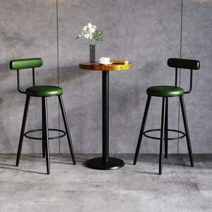 Tabouret de bar moderne et minimaliste avec dossier, structure métallique, design durable pour bar et usage commercial - Product Image 5