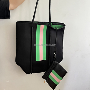 Bolso de punto informal a cuadros rosa y verde para mujer, a la <span class=keywords><strong>moda</strong></span> para todas las estaciones, bolsos de compras a cuadros, bolsos de hombro - Product Image 3