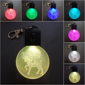 Custom Acrylic <b>LED</b> Key Chain with 7 Color Changing <b>Light</b> WorkCard for Large-Scale Events Carnivals Concerts Exhibitions <b>Bars</b> - Product Image 3