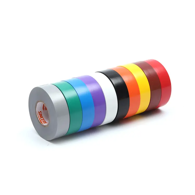 مختلف الألوان 600V أنابيب مقاومة للتآكل العزل الشريط البلاستيكية الكهربائية