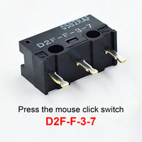 Souris d'ordinateur OMROM D2F-F-3-7, micro-interrupteur à bouton-poussoir, 30 millions de clics, 0,65 N, contact en alliage d'or, E-sports/FPS Game DIP-3, noir