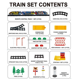 Treni RC 2.4G a due vie che simulano <span class=keywords><strong>la</strong></span> metropolitana, dotati di stazioni e ponti, giocattoli educativi per bambini - Product Image 6