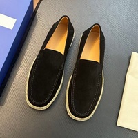 Mocassins pour hommes JJW de haute qualité, style designer, en cuir de vachette souple avec semelles respirantes en corde de chanvre pour un usage décontracté