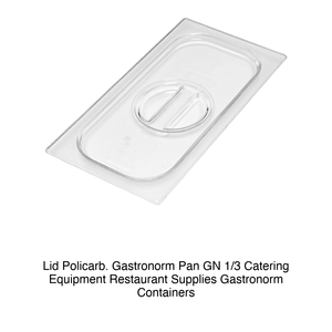 Couvercle pour bac alimentaire GN 1/3 en polycarbonate - Product Image 2