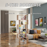Étagère Modulaire Trapézoïdale en Bois de Style Contemporain, Multi-niveaux, pour Rangement et Présentation dans le Salon – Meilleure Vente