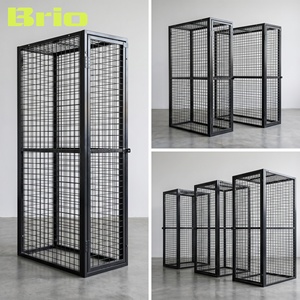 Cage de rangement en treillis métallique robuste <span class=keywords><strong>Brio</strong></span> pour sous-sol d'appartement, acier galvanisé antirouille, porte verrouillable - Product Image 4
