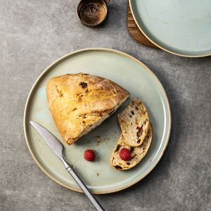 YAYU قابل للتخصيص درجة حرارة عالية ريترو تايلاندي ملون سيراميك دائري برنش أخضر أزرق أطباق عشاء للمطاعم - Product Image 3