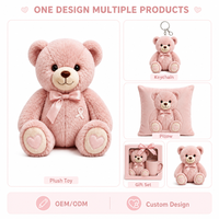 Ours en peluche personnalisé directement de l'usine, en coton PP, avec détails brodés, poupée de personnage rembourrée OEM/ODM pour marques IP originales