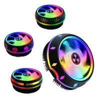 Ventilateur d'ordinateur muet coloré en forme d'OVNI Ventilateur RVB changeant de couleur avec LED pour processeur de PC