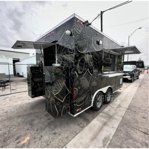 Hızlı gıda römorkları tam donanımlı barbekü Pizza gıda kamyon İmtiyaz römorkları açık perakende gıda mağazaları, küçük mobil kahve çubukları - Product Image 3