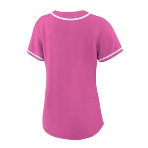 Kaus Baseball 100% poliester 180gram bernapas kaus tim lengan pendek dapat disesuaikan dengan bordir Logo kustom - Product Image 2