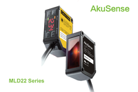 Sensor pergeseran Laser Akusense MLD25 Analog akurasi tinggi 4 ~ 20 MA 0.01mm-200mm jarak pengukuran Sensor fotolistrik optik