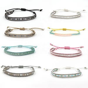 UNIQ AB001 2020 de moda Multi-color cuentas en el tobillo trenzada pulsera tejida pulsera ajustable para mujer o hombre - Product Image 1