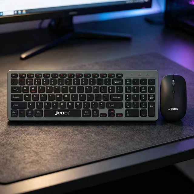 New Hot-selling Slim Dual Mode BT+2.4Ghz Rechargeable Wireless Keyboard & Mouse Combo 300mAh Long for Office Use