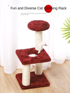 Hot Selling <strong>Cat</strong> Tree Tower Factory <strong>Cheap</strong> Wood Sisal Climbing Frame with Jumping Platform <strong>Scratching</strong> <strong>Post</strong> for Small <strong>Cats</strong> - Product Image 4