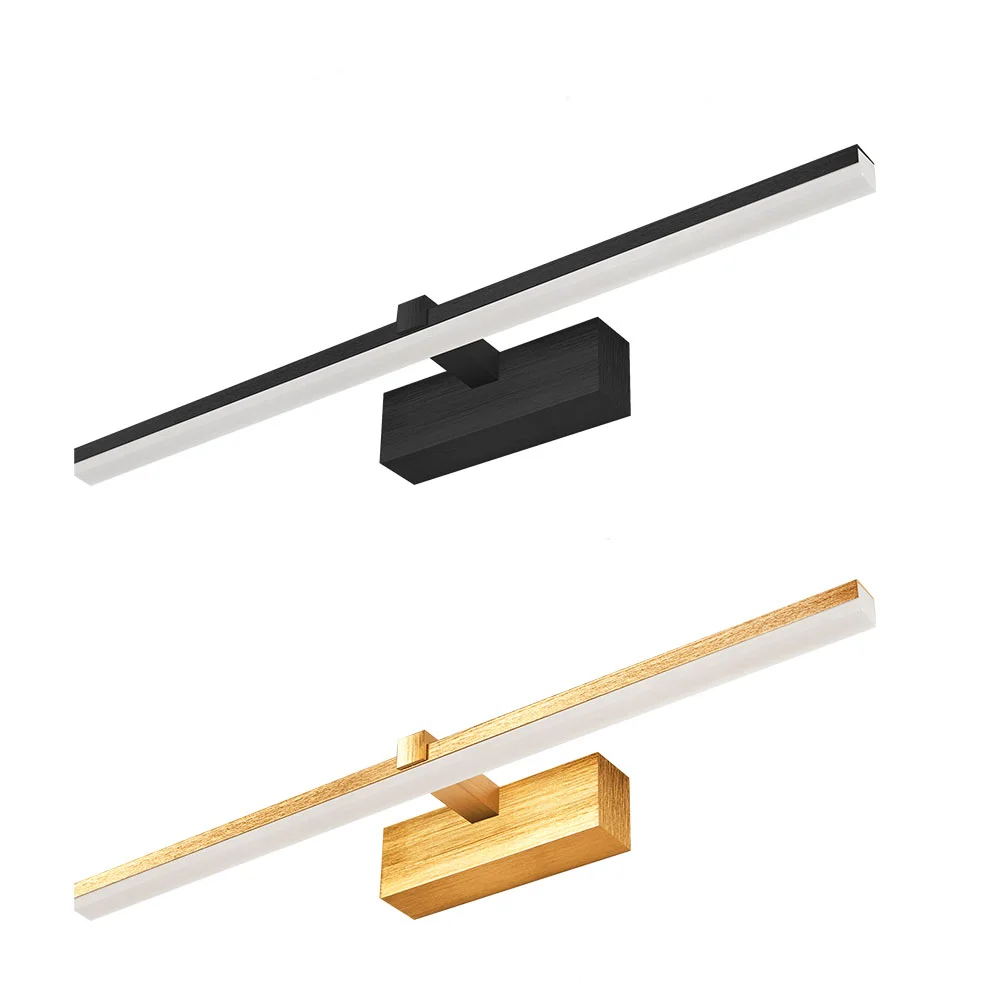 Светодиодный водонепроницаемый алюминиевый регулируемый светильник, светодиодный передний светильник для зеркала в ванной, настенный светильник с поверхностным креплением для макияжа, туалетного столика