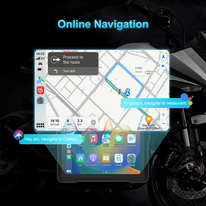 Adinkam M1 5 Inch Không Thấm Nước Xe Máy Navigation Hiển Thị Carplay Android Bản Đồ Tự Động 720P Dual Channel Dash Cam Stereo Stereo - Product Image 6