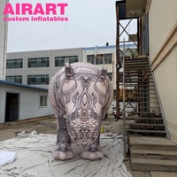 Décoration d'événements thématiques : Rhinocéros gonflable réaliste