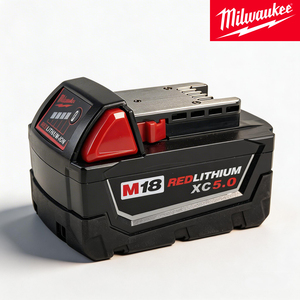 Milwaukee M18B5 M18 REDLITHIUM XC5.0 18V 5.0Ah Lithium-accu met LED-stroomindicator voor draadloze gereedschappen - Product Image 2
