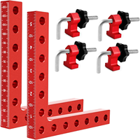 Qinbu Pro 140mm pince à angle carré de positionnement en aluminium pour outils d'assemblage de cadre de meubles de menuiserie bricolage et professionnels