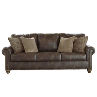 Modernes Retro-Stil Ledersofa Wohnzimmer-Sofas Hochwertige 1-2-3-Sitzer Ecksofa Wohnzimmermöbel für Villen