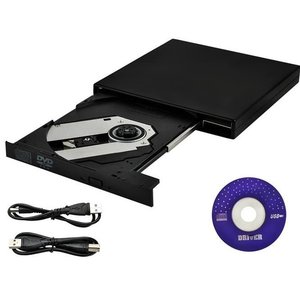 Lecteur DVD externe, graveur USB 2.0, fin et portable, pour PC, ordinateur portable, Mac - Product Image 1