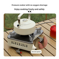 Réchaud à gaz portable pour camping et pique-nique, cuisinière à butane pour voyages en plein air, brûleur à gaz pour la cuisine