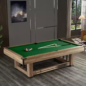 Table de billard professionnelle de 9 pieds, cadre en bois massif, coussin en <span class=keywords><strong>caoutchouc</strong></span>, <span class=keywords><strong>dalle</strong></span> en pierre naturelle gris ardoise, comprend un bâton de billard - Product Image 4
