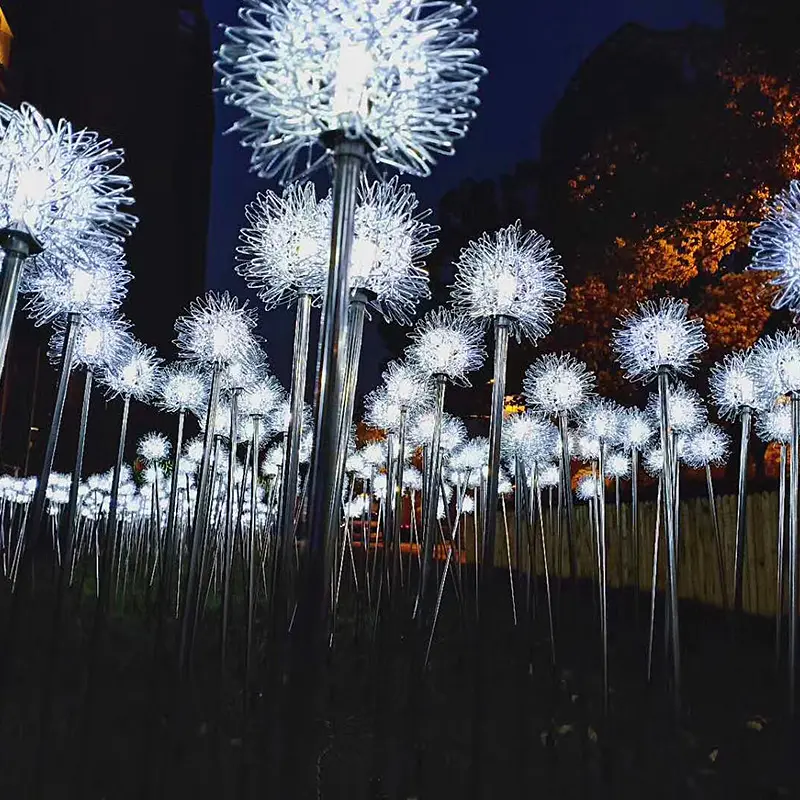 12v Outdoor Dandelion Lighting Waterproof Motif Light For Holiday Park Garden Lawn Landscape Park Square Decoration