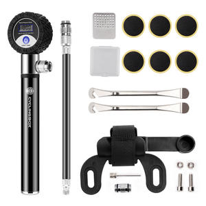 Cyclingbox Bicycle Pump <b>Kit</b> Aluminum Alloy <b>Mini</b> Pump With Digital Gauge Tire Repair <b>Tools</b> Set For Bike Maintenance - Product Image 3